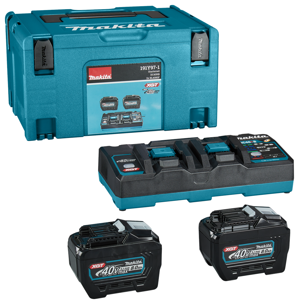 Makita Startset XGT DC40RB/2xBL4080F - 191Y97-1 - 191Y97-1