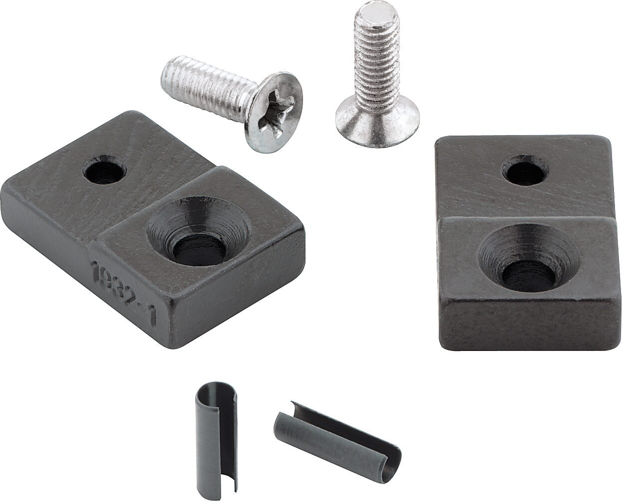 HAZET Reserveonderdelenset: 1 paar reparatiebekken · 15 mm breed · 2 schroeven · 2 spanhulzen 1932-1/6