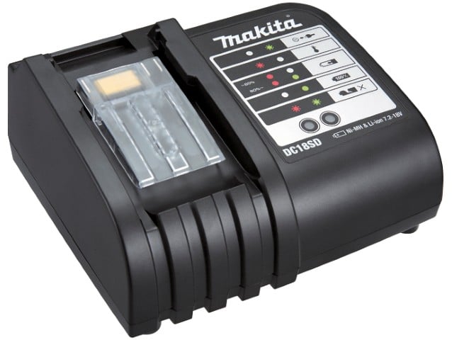 Makita Accessoires Oplader DC18SD | voor Lithium-ion en Ni-MH schuifaccu´s van 9,6 t/m 18 V - DC18SD
