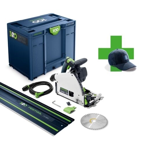Festool TS 60 KEBQ-Plus-FS 100Y Invalcirkelzaagmachine + 1400mm Geleiderail | Limited Edition - 578221