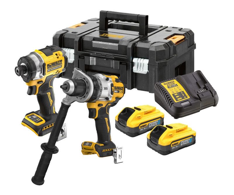 DeWalt DCK2200H2T 18v XR Premium Twin Kit: DCD1007 + DCF860 2 x 5Ah Powerstack in TSTAK DCK2200H2T-QW