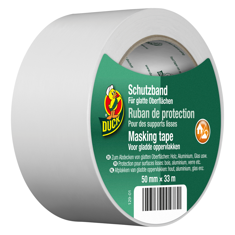 Duck PVC-masking tape | Glad | 50 mm x 33 m | Wit - 20.501.41 afbeelding
