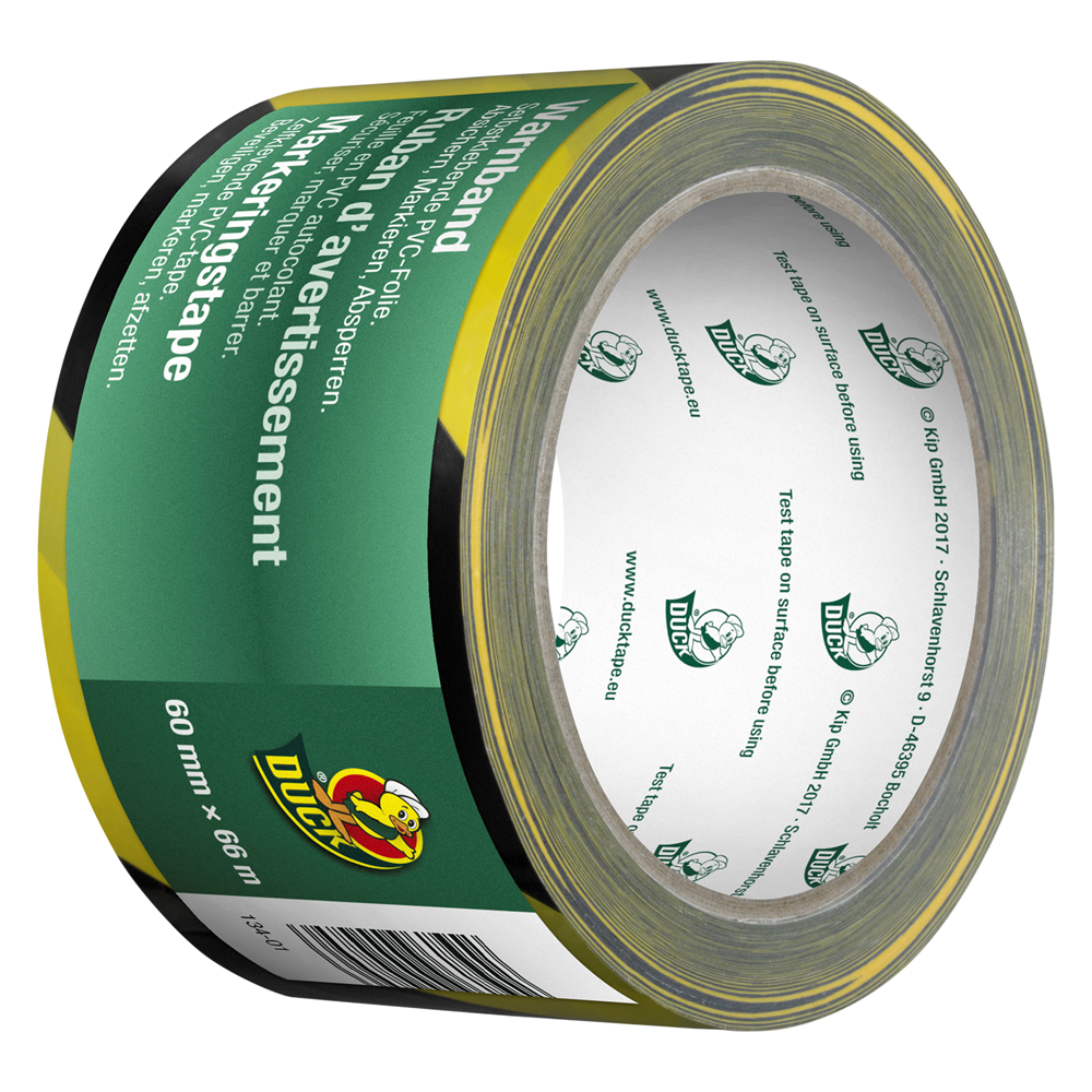Duck Markeringstape | 60 mm x 66 m | Geel/zwart - 20.501.94 afbeelding