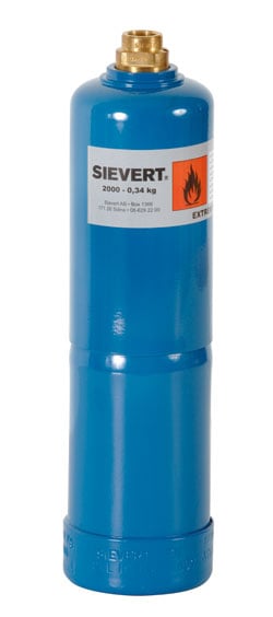 Sievert Gasfles 340g zonder kraan en haak, gevuld - 200019 200019