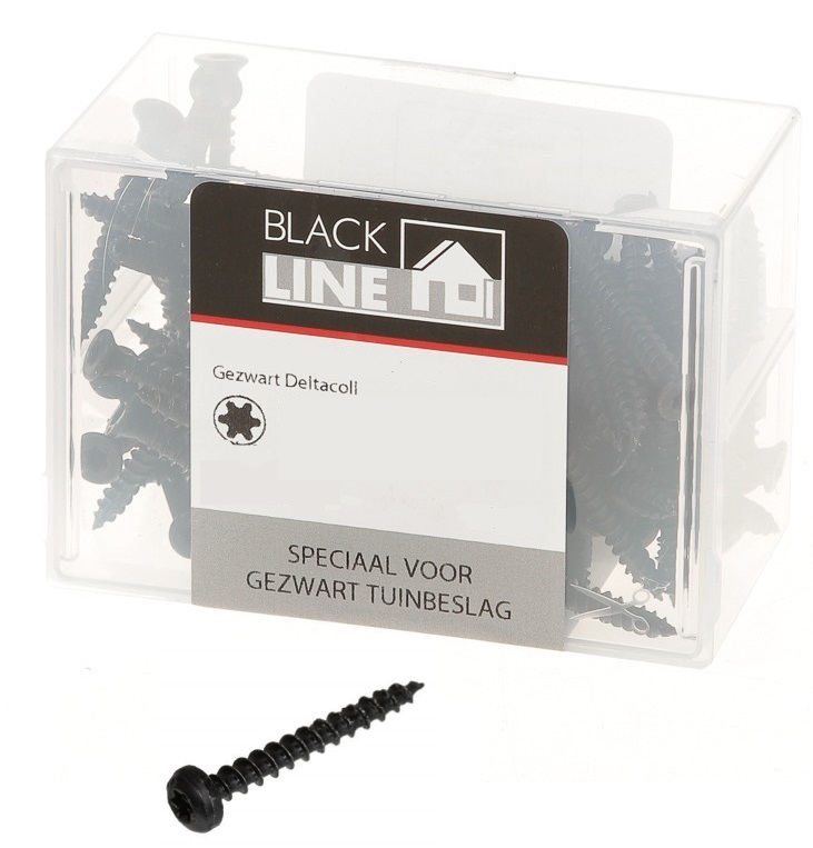Blackline Spaanplaatschroef Hcp Zwart Ck Torx TX15 3.5X20 | 100 stuks 6904.20.33520