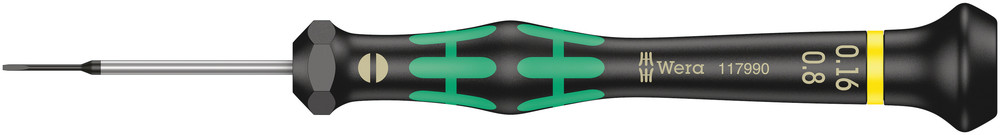 Wera 2035 Kraftform Micro Zaagsnede Schroevendraaier, 0.16 x 0.8 x 40 mm - 1 stuk(s) - 05117990001