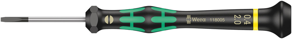 Wera 2035 Kraftform Micro Zaagsnede Schroevendraaier, 0.40 x 2.0 x 40 mm - 1 stuk(s) - 05118005001