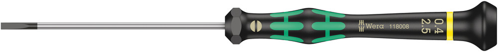 Wera 2035 Kraftform Micro Zaagsnede Schroevendraaier, 0.40 x 2.5 x 80 mm - 1 stuk(s) - 05118008001