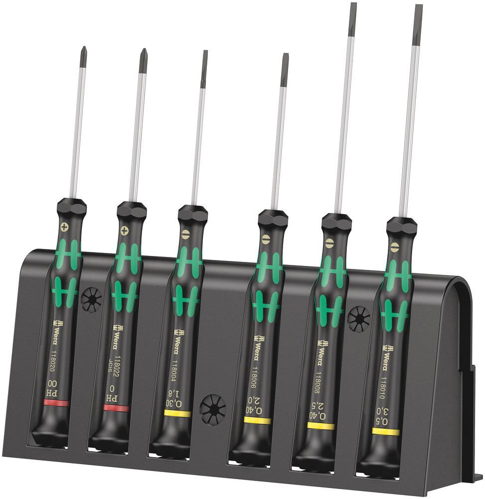Wera 2035/6 A Micro-schroevendraaierset + Houder, 6 -delig - 1 stuk(s) - 05118150001