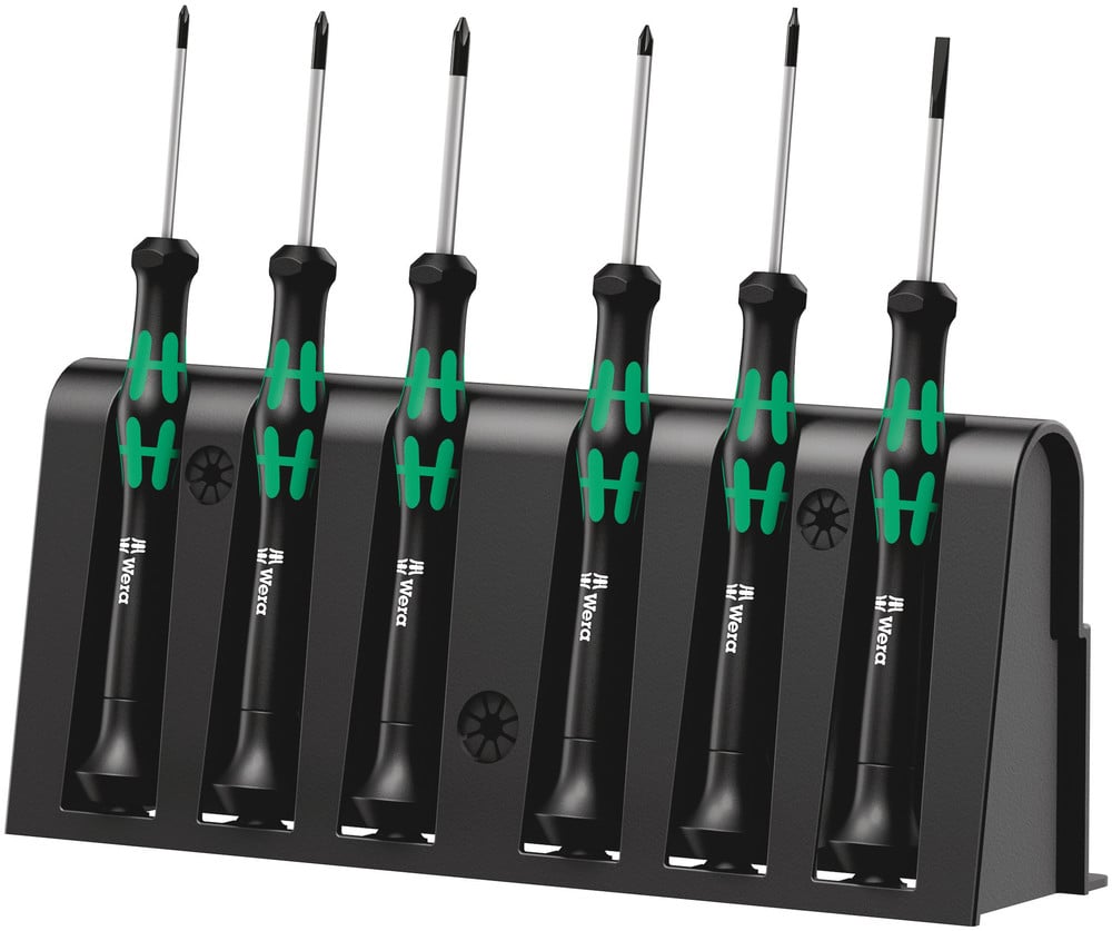 Wera 2050/6 Micro-schroevendraaierset + houder, 6-delig - 1 stuk(s) - 05030181001