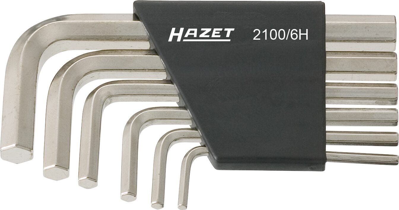 HAZET Set met haakse schroevendraaiers 2100/6H · Binnen-zeskant-profiel · 6-delig · 3 · 4 · 5 · 6 · 8 · 10