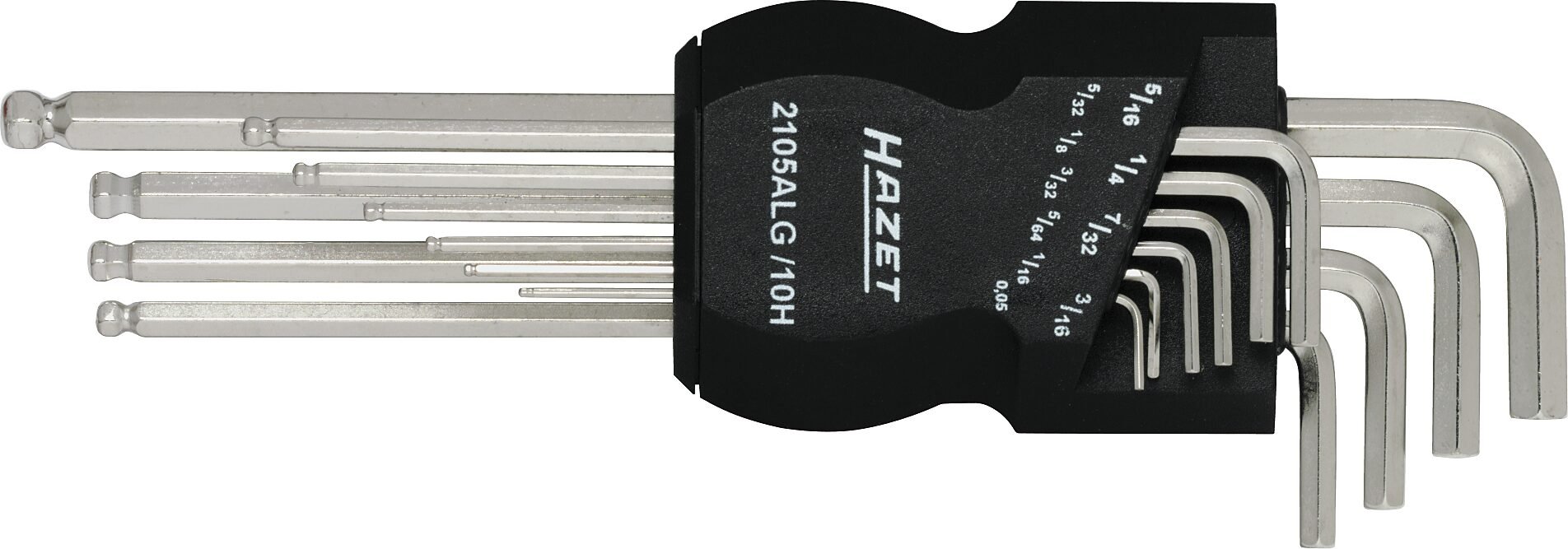 HAZET Set met haakse schroevendraaiers 2105ALG/10H · Binnen-zeskant-profiel · 10-delig · 0,05 · <sup>1</sup>/<sub>16</sub> -