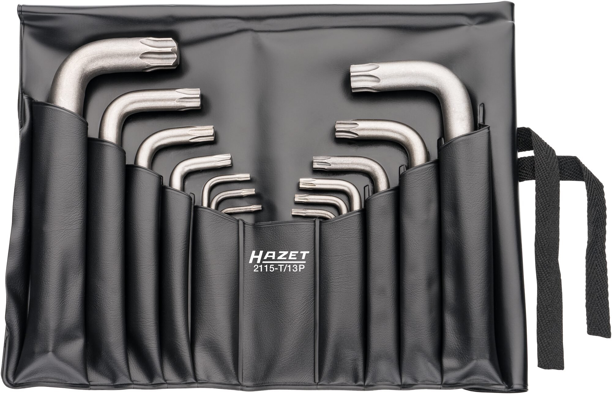 HAZET Set met haakse schroevendraaiers 2115-T/13P - Binnen-TORX®-profiel - 13-delig - T7 - T60