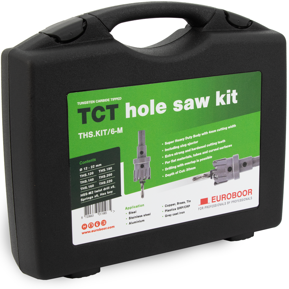 Euroboor gatzaagset 12/14/16/18/20/22 mm - THS.KIT/6-M