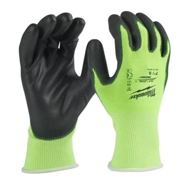 Milwaukee Pack Hi-Vis Cut A L 9 Werkhandschoenen Hi-vis snijklasse 1 A L 9 12 paar 4932492915