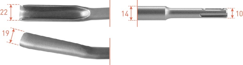 Rotec SDS+ Gutsbeitel 22x250mm - 2150020 - 215.0020