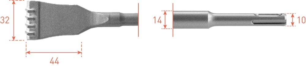 Rotec SDS+ HM-Tandbeitel 32x125mm - 2150030 - 215.0030