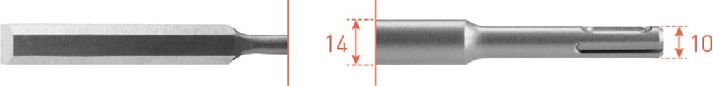 Rotec SDS+ Steekbeitel 20x175mm - 2150050