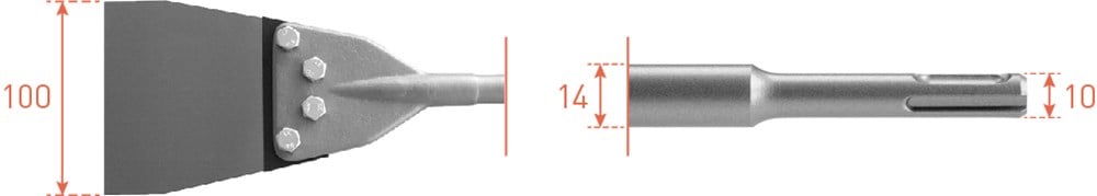 Rotec Vervangingsset SDS+ Spachtelbeitel - 2150066