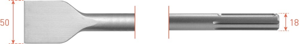 Rotec SDS-MAX Spadebeitel 50x360mm - 2151015