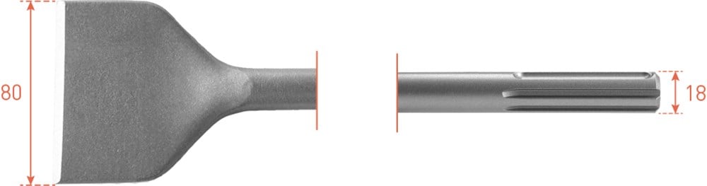 Rotec SDS-MAX Spadebeitel 80x300mm - 2151017