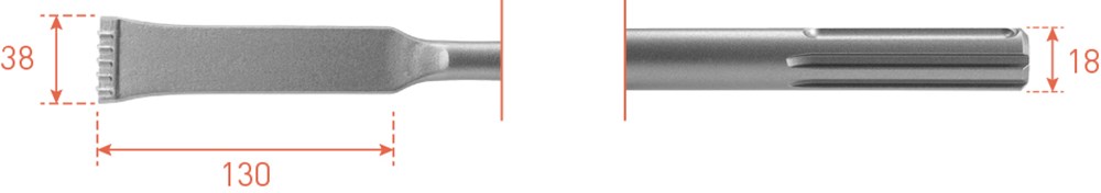 Rotec SDS-MAX HM-Tandbeitel 38x280mm - 2151060 - 215.1060