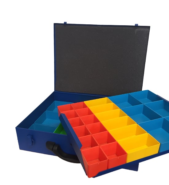 Little Jumbo STALEN ASSORTIMENTSKOFFER 100 MM MET 32 INZETBAKJES 2150110032