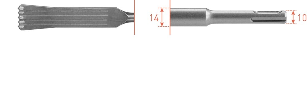 Rotec SDS+ Patentvoegbeitel langmodel 7mm dikte 32x200 - 2160020