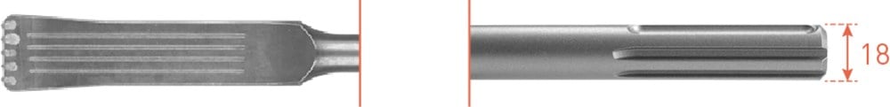 Rotec SDS-max Patentvoegbeitel langmodel 6mm dikte 38x270 - 2161020