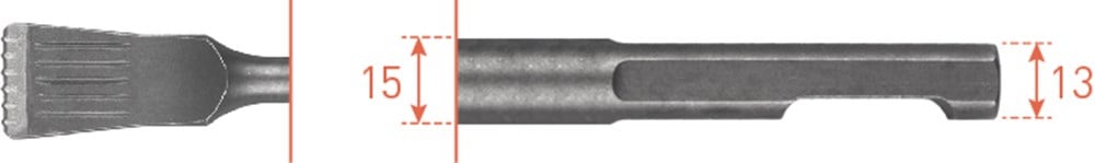 Rotec Atlas Copco luchthamer V40K/ED kortmodel dikte 6mm 38x160 - 2162010