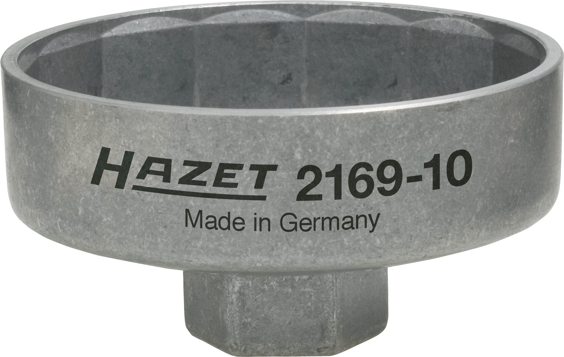 HAZET Oliefitersleutel 2169-10 · 3/8 inch (10 mm) vierkant hol · Buiten-14-kant-profiel · SW 74 mm