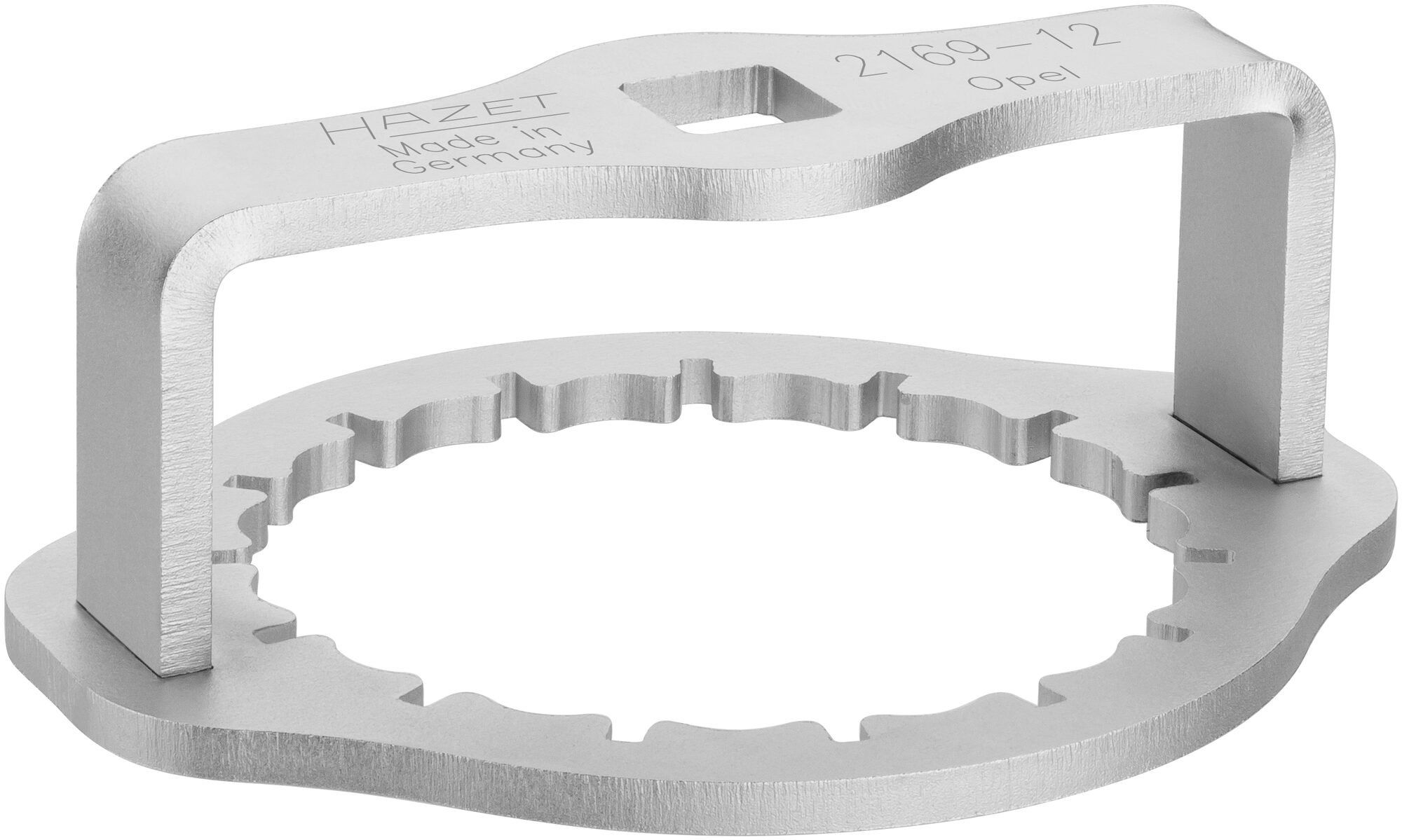HAZET Oliefitersleutel 2169-12 · 1/2 inch (12,5 mm) vierkant hol · Ribbelprofiel · SW 74 mm
