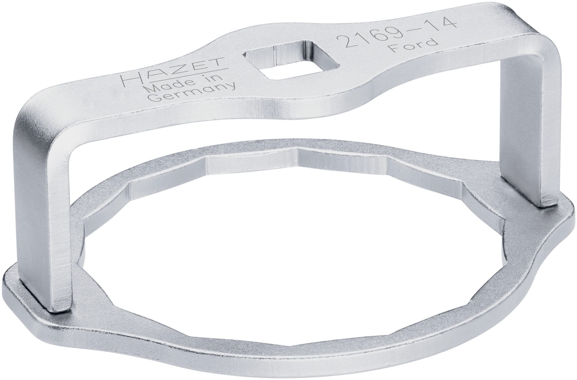 HAZET Oliefitersleutel 2169-14 · 1/2 inch (12,5 mm) vierkant hol · Buiten-14-kant-profiel · SW 73 mm