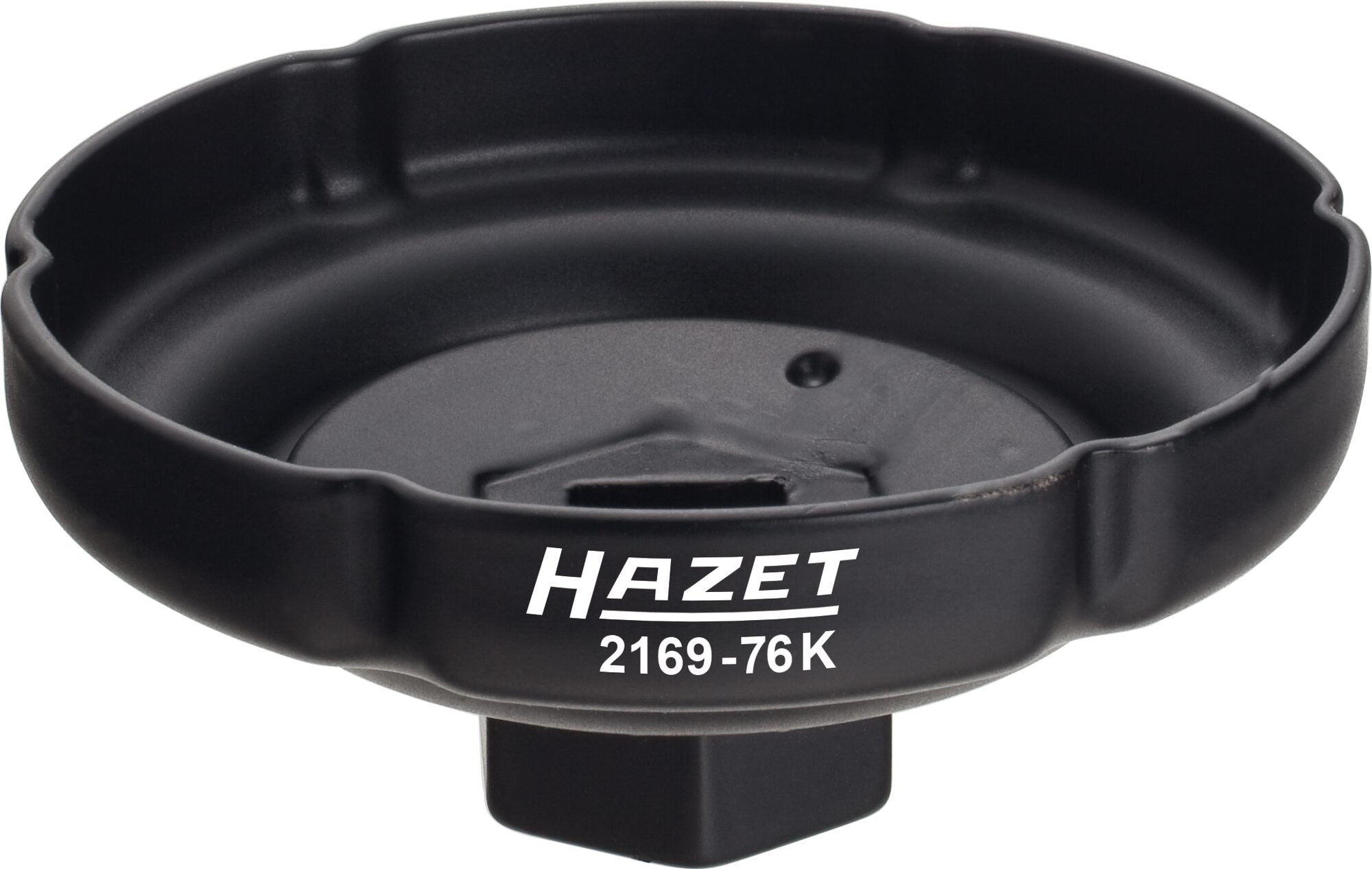 HAZET Oliefitersleutel 2169-76K · 1/2 inch (12,5 mm) vierkant hol · Ribbelprofiel · SW 76 mm