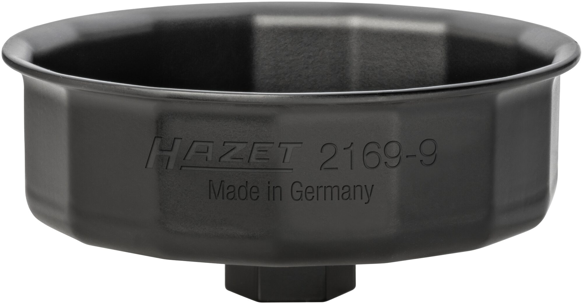 HAZET Oliefitersleutel 2169-9 · 24 mm buitenzeskant, 1/2 inch (12,5 mm) vierkant hol · Buiten-15-kant-profiel · SW 105 mm