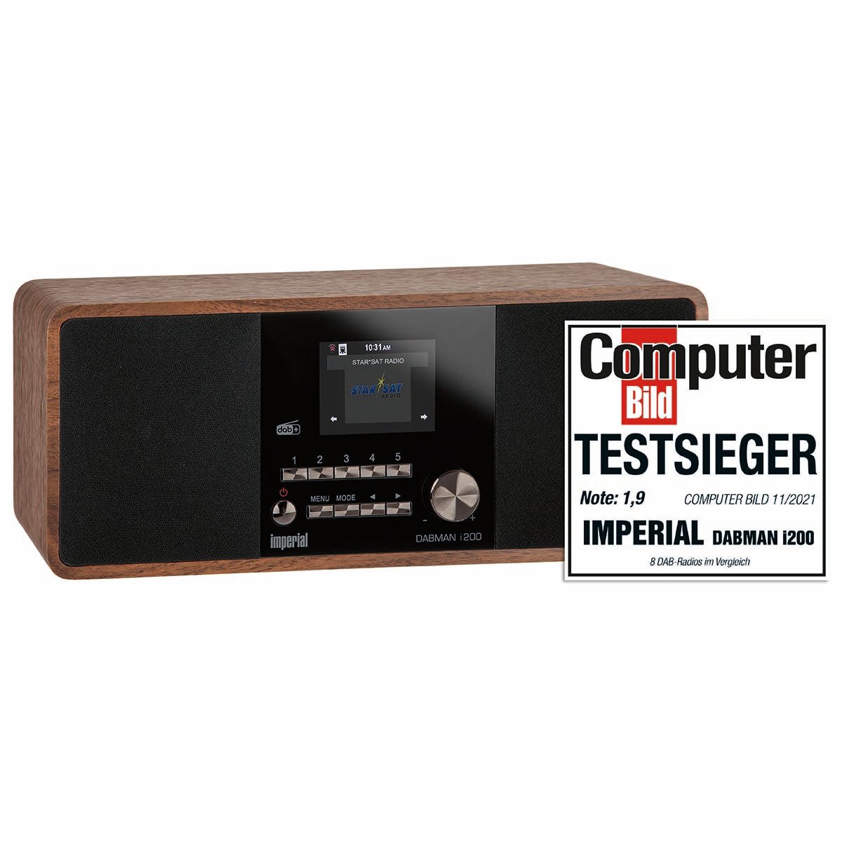 Imperial DABMAN i200 Multifunctionele Stereo Radio DAB+ / FM / Internet Houtlook - 22-230-00