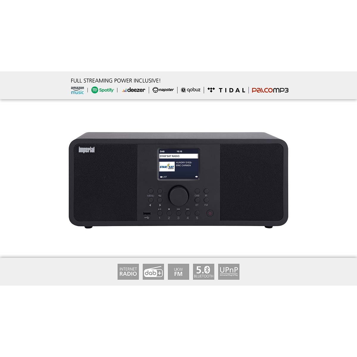 Imperial DABMAN i205 Hybride Stereo Radio voor Internet / DAB+ / FM Zwart - 22-233-10