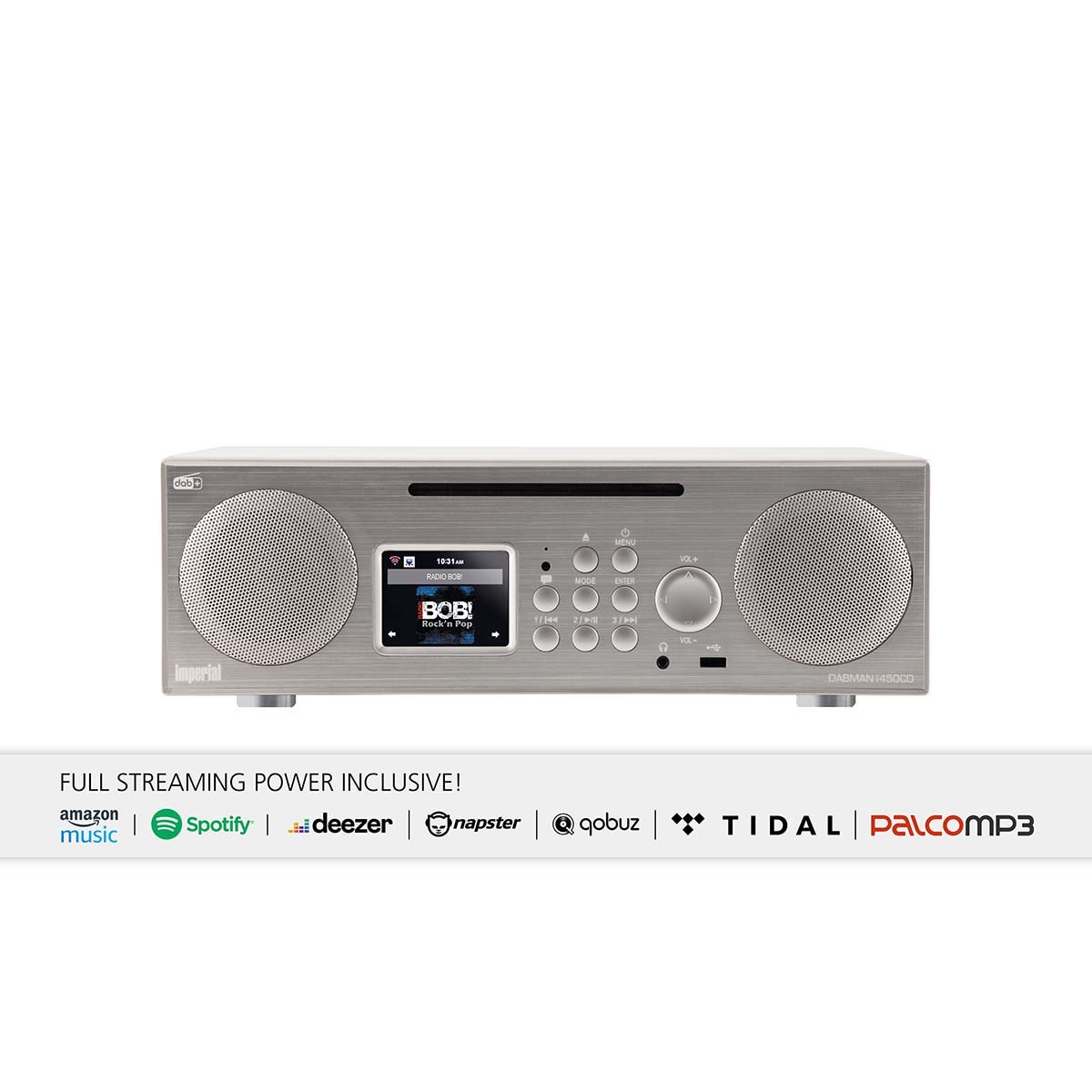 Imperial DABMAN i450 CD Multifunctionele Stereo Radio DAB+ / FM / Internet / Bluetooth Wit-Zilver - 22-248-00