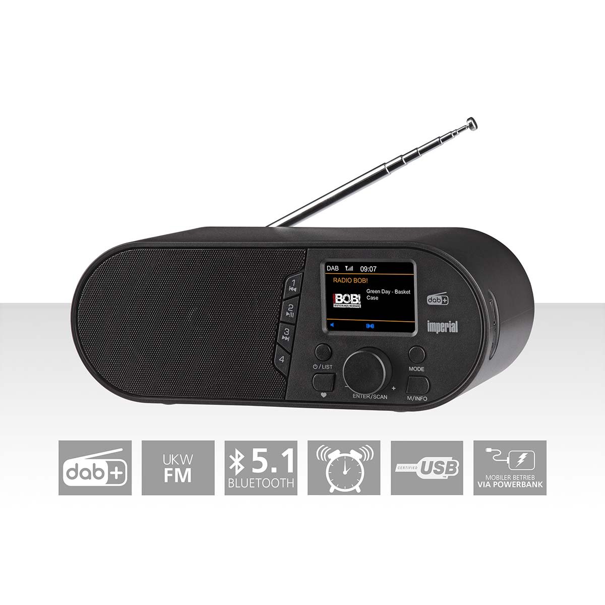 Imperial DABMAN d105 Compacte DAB+ /FM / Bluetooth-radio Zwart - 22-314-00