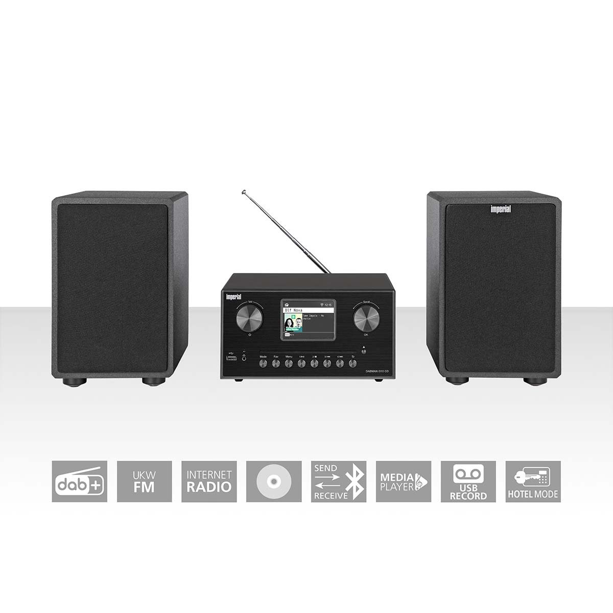 Imperial DABMAN i310 CD Hybride micro Hifi Systeem DAB+ / FM / Internet / Bluetooth Zwart - 22-329-00