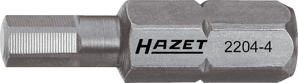 HAZET Bit 2204-5 · 1/4 inch (6,3 mm) zeskant massief · Binnen-zeskant-profiel · SW 5 mm