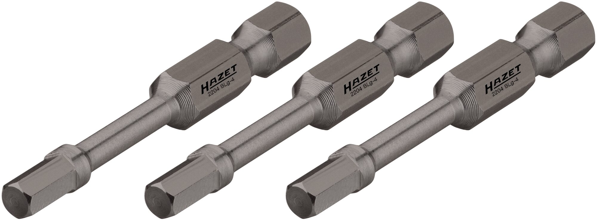 HAZET Krachttorsiebits 2204SLG-5/3 · 1/4 inch (6,3 mm) zeskant massief · Binnen-zeskant-profiel · 3-delig · SW 5 mm