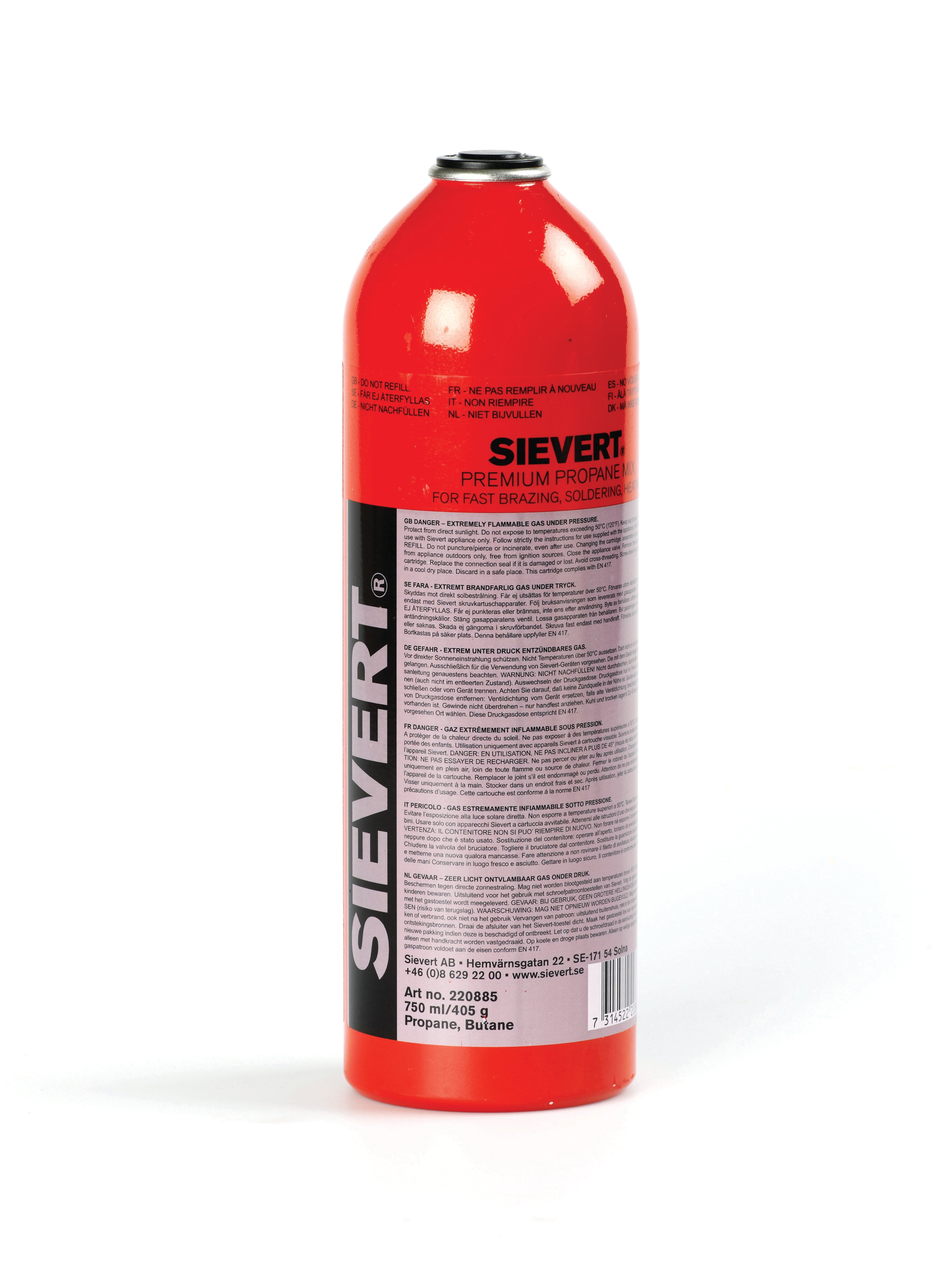 Sievert Gaspatroon Premium Propaan EU(7/16) 1925C - 220885 220885