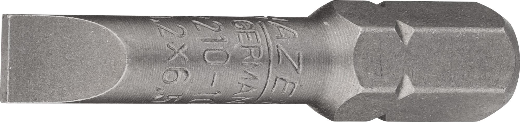 HAZET Bit 2210-10 · 5/16 inch (8 mm) zeskant massief · Sleufprofiel · SW 1,2 x 6,5 mm