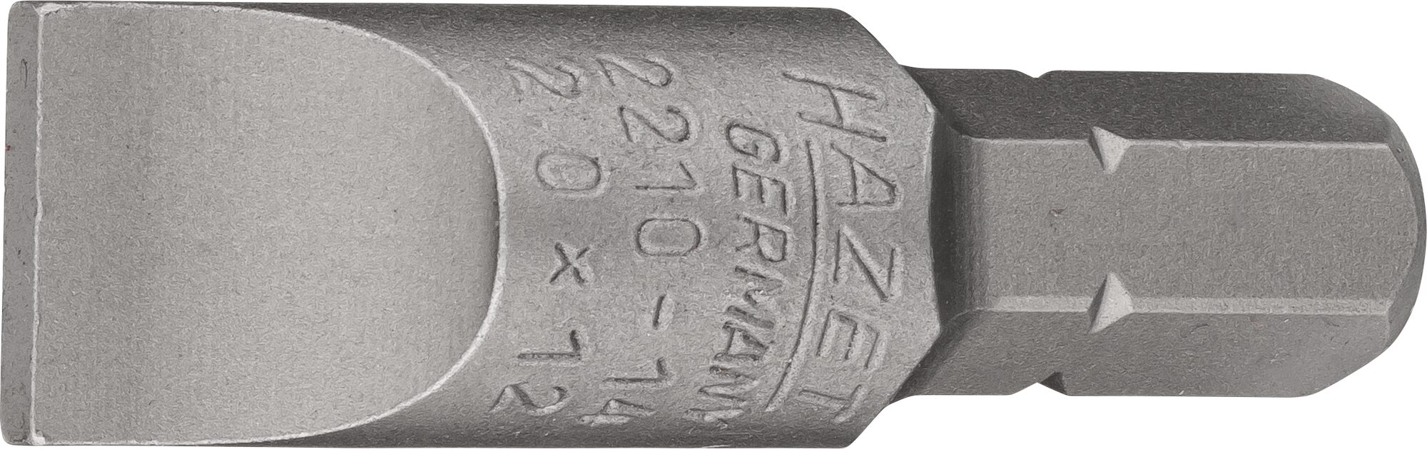 HAZET Bit 2210-14 · 5/16 inch (8 mm) zeskant massief · Sleufprofiel · SW 2 x 12 mm