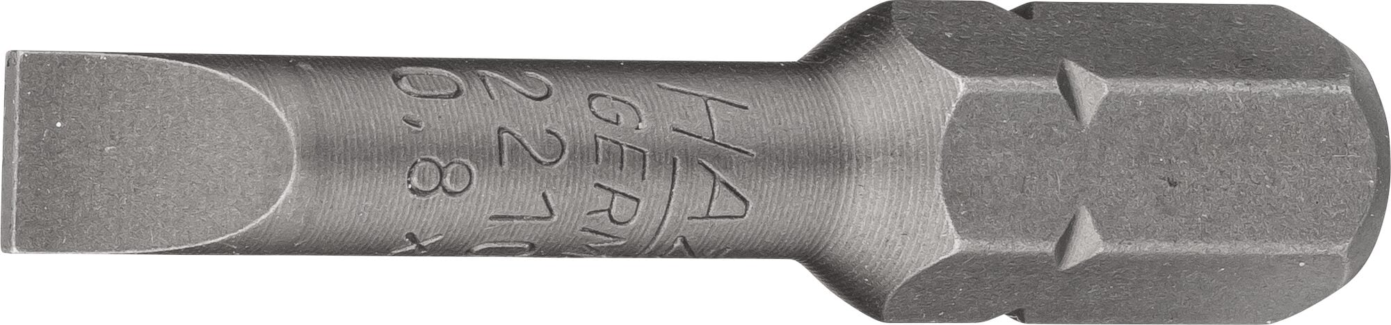 HAZET Bit 2210-8 · 5/16 inch (8 mm) zeskant massief · Sleufprofiel · SW 0,8 x 5,5 mm