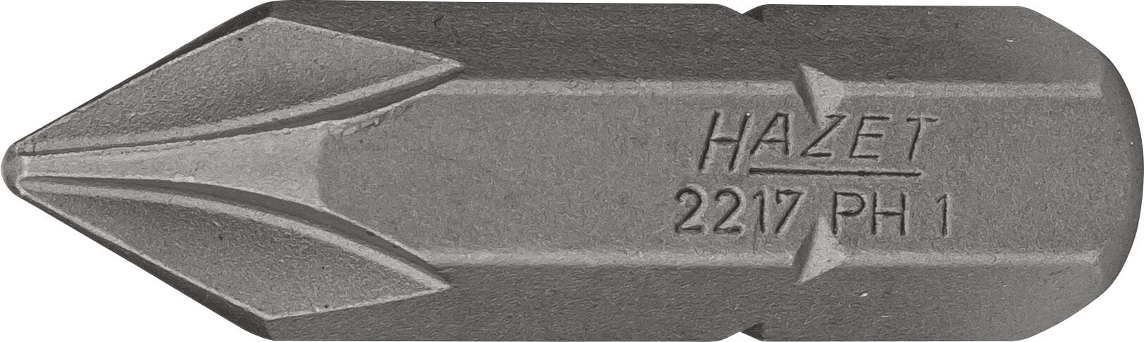 HAZET Bit 2217-PH1 · 5/16 inch (8 mm) zeskant massief · Kruiskop profiel PH · SW PH1