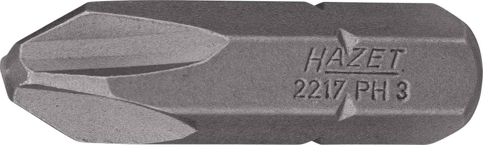 HAZET Bit 2217-PH3 · 5/16 inch (8 mm) zeskant massief · Kruiskop profiel PH · SW PH3