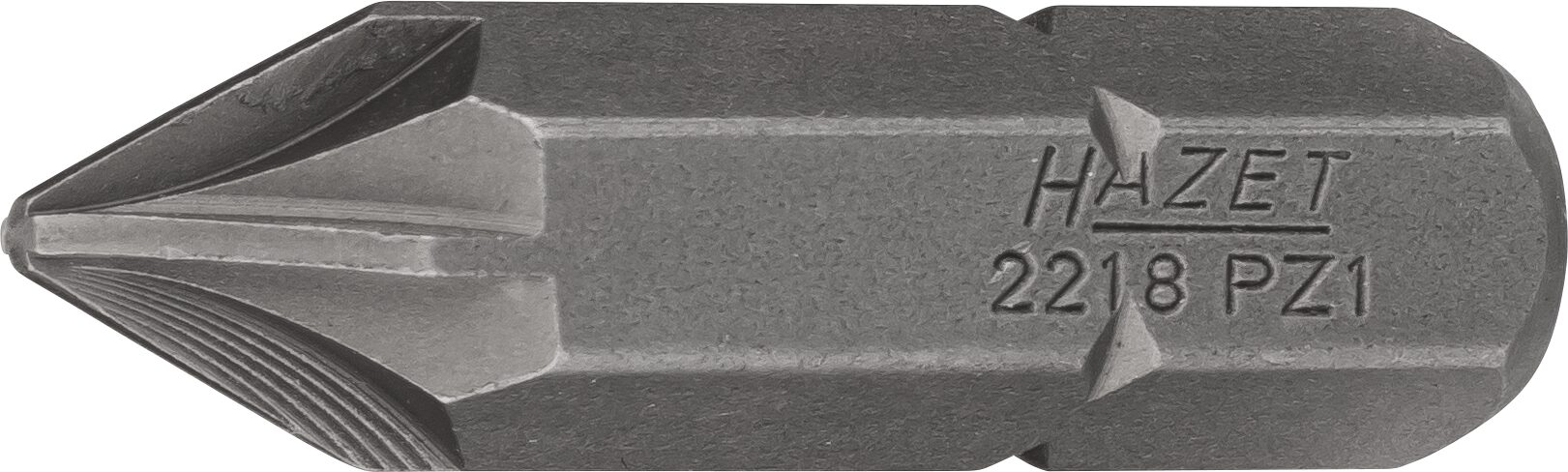 HAZET Bit 2218-PZ1 · 5/16 inch (8 mm) zeskant massief · Pozidriv-profiel PZ · SW PZ1