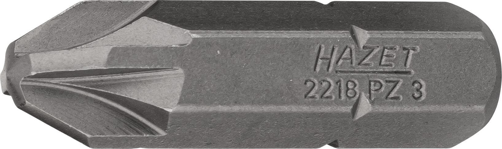 HAZET Bit 2218-PZ3 · 5/16 inch (8 mm) zeskant massief · Pozidriv-profiel PZ · SW PZ3